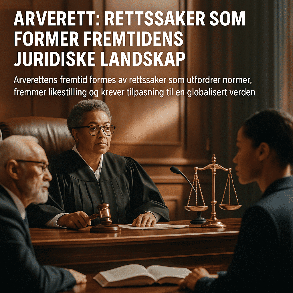 Arverett: rettssaker som former fremtidens juridiske landskap – illustrasjon