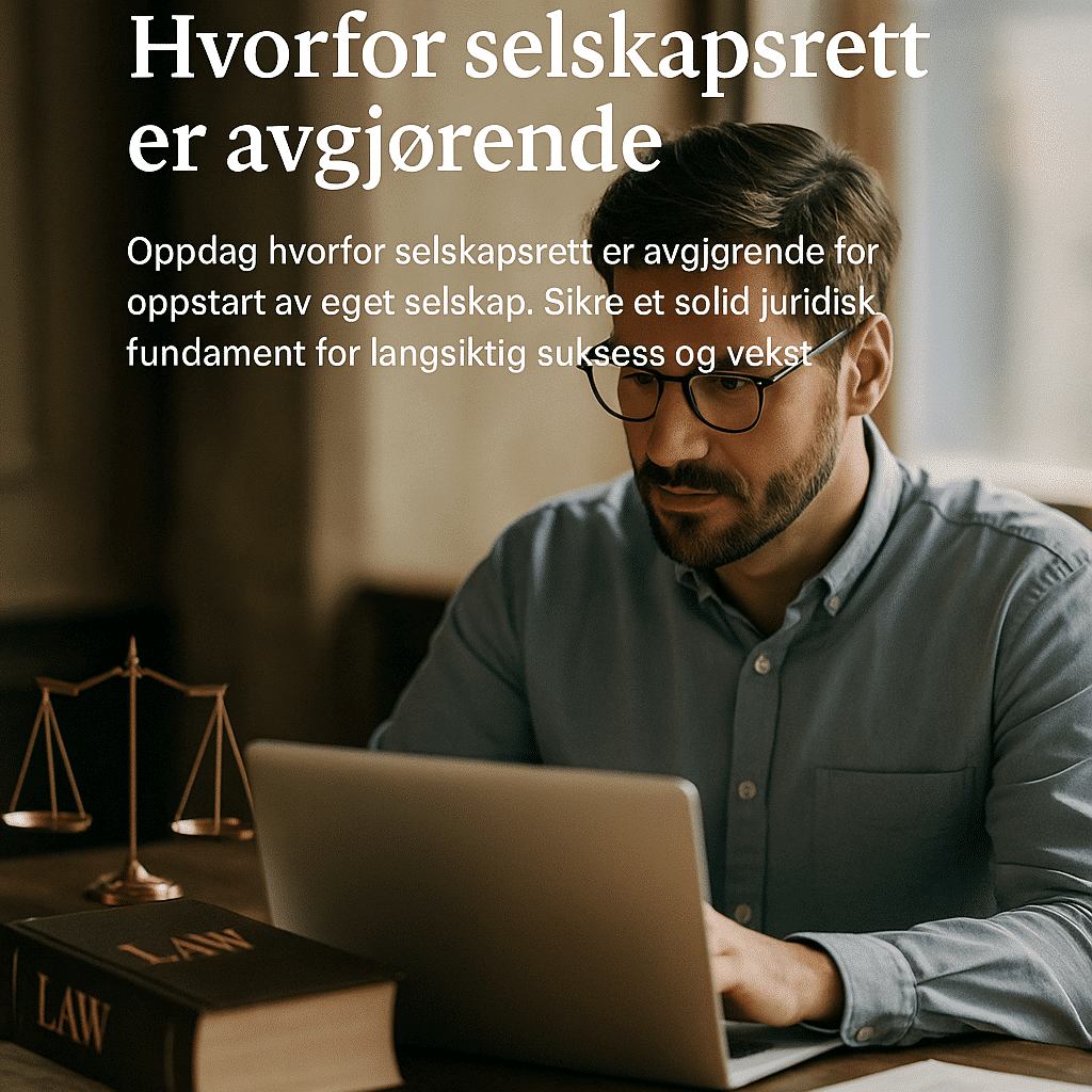Oppstart av eget selskap: hvorfor selskapsrett er avgjørende – illustrasjon